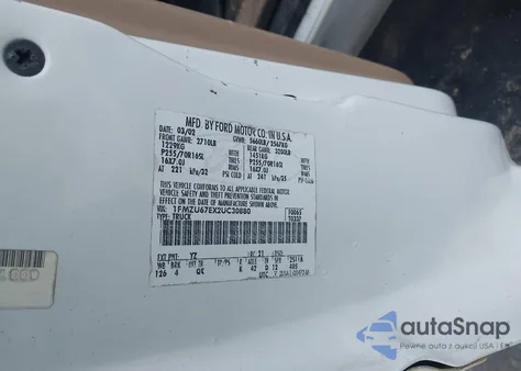 2002 Ford Explorer Sport Trac from USA, damaged, VIN 1FMZU67EX2UC30880